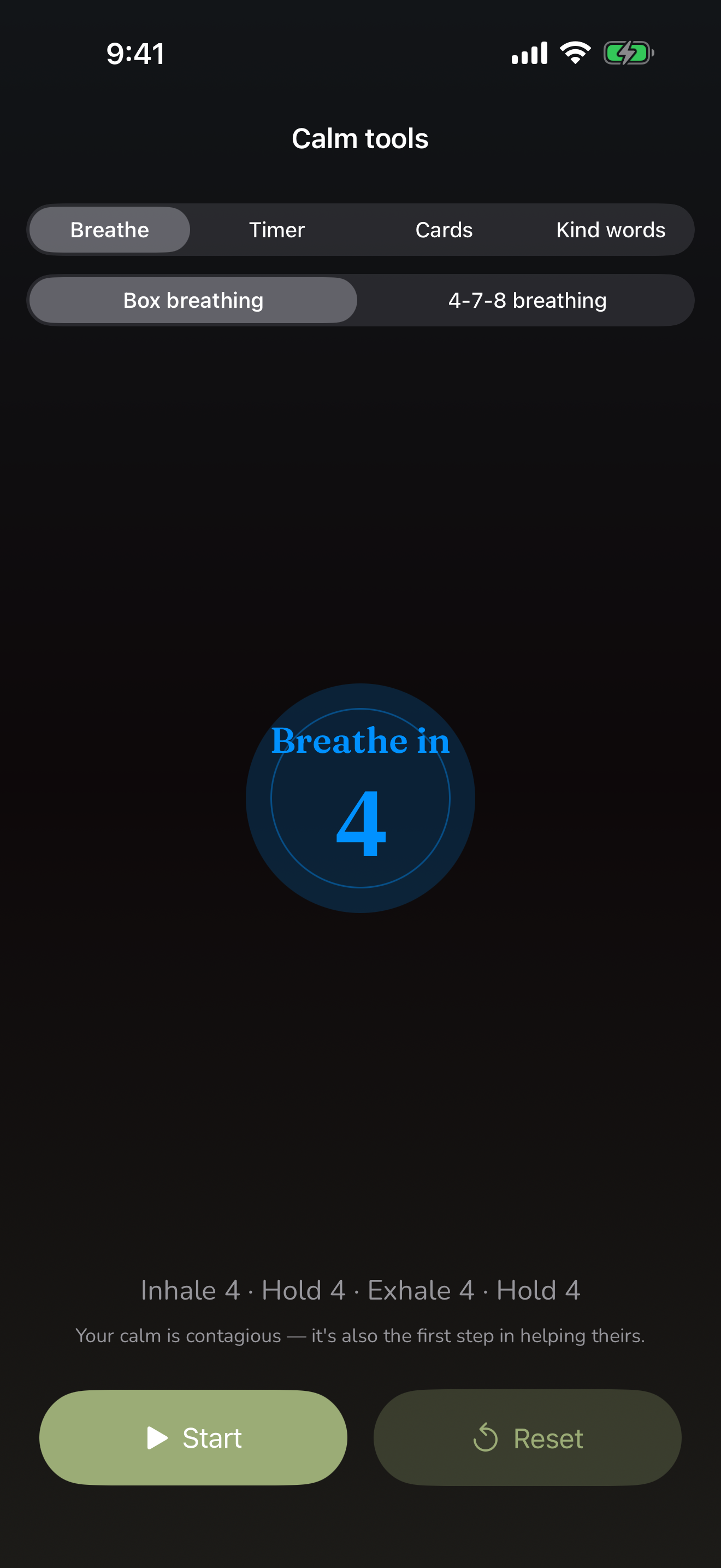 Calm Tools — a guided breath