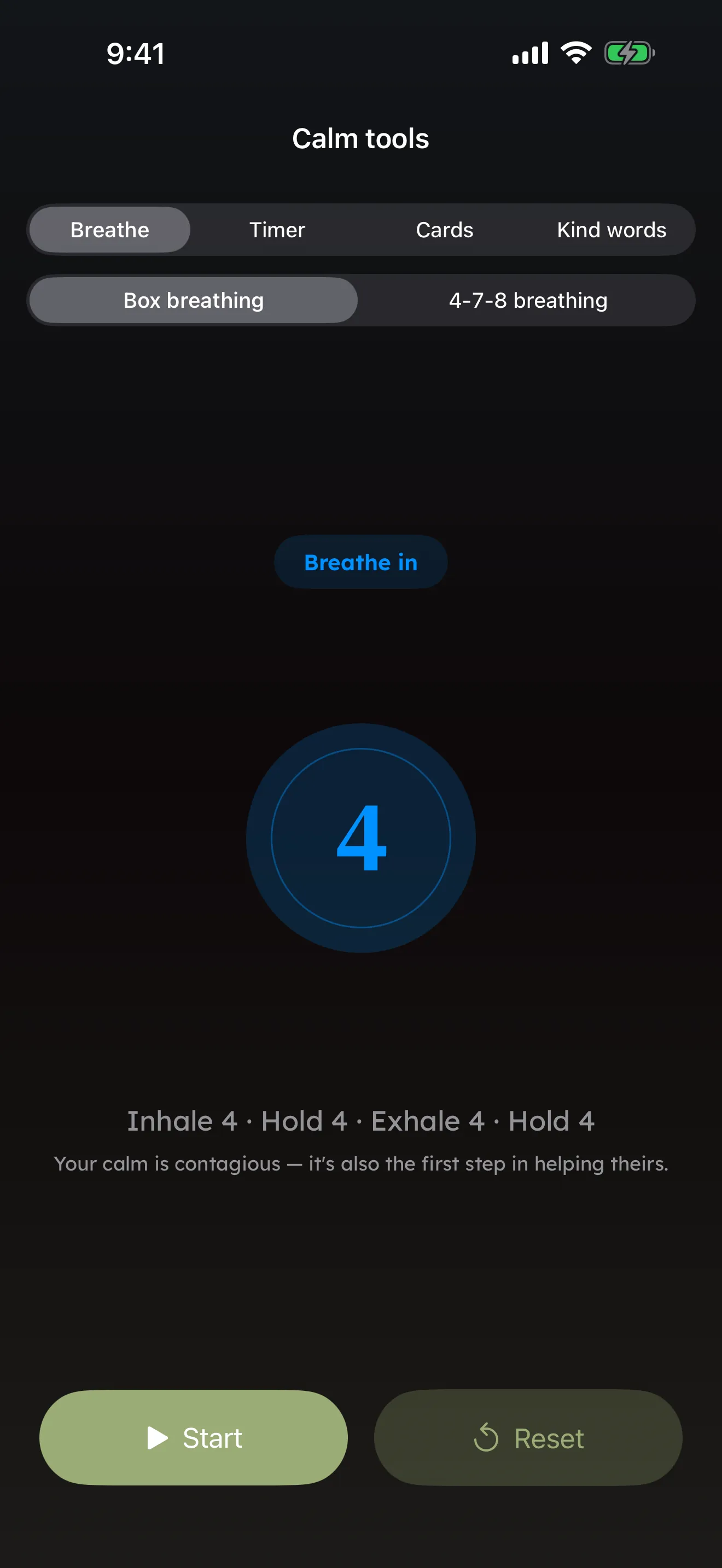 Calm Tools — a guided breath