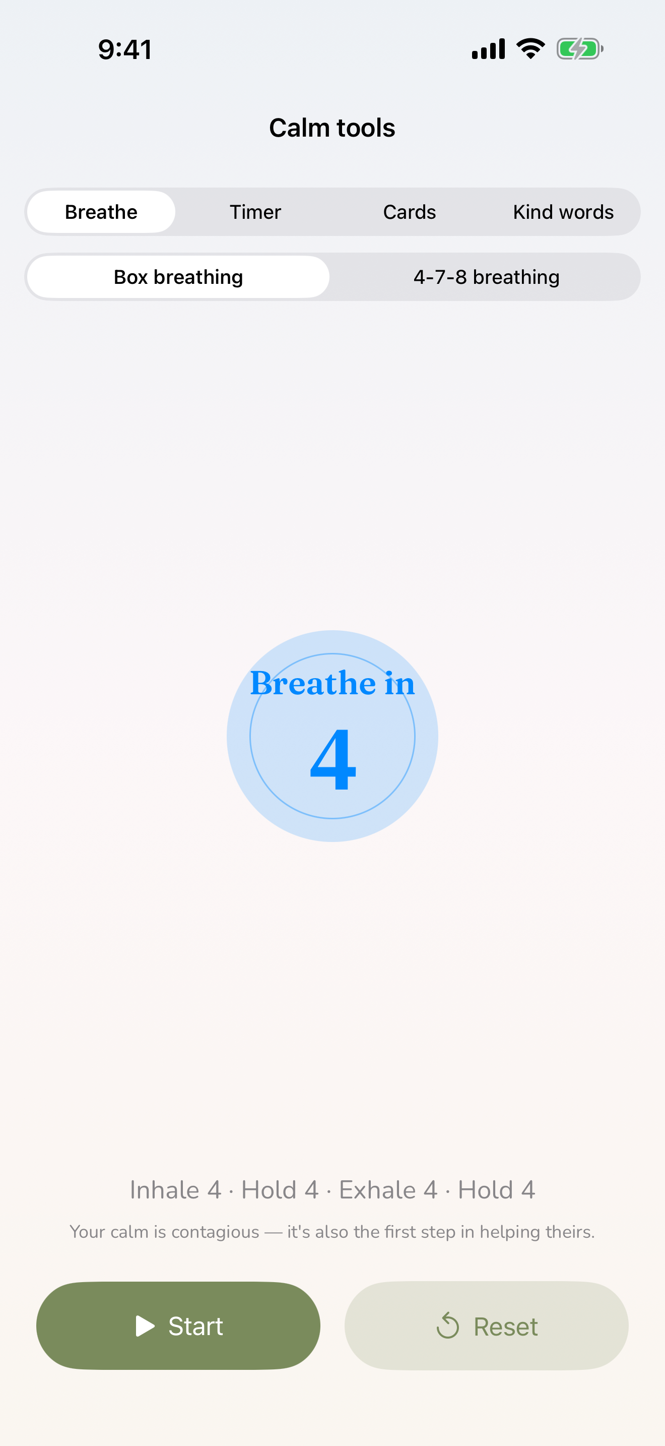 Calm Tools — a guided breath