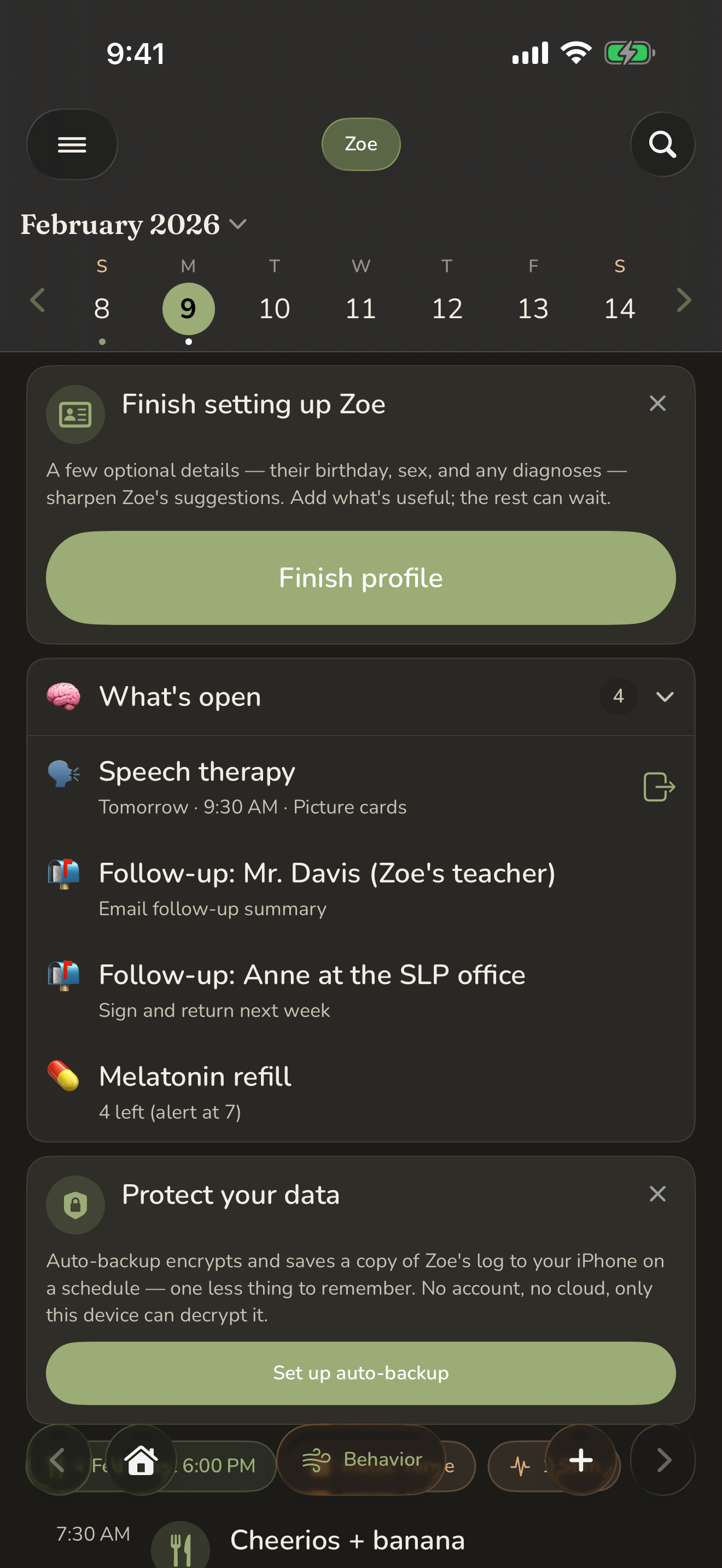 CareHaven on iPhone
