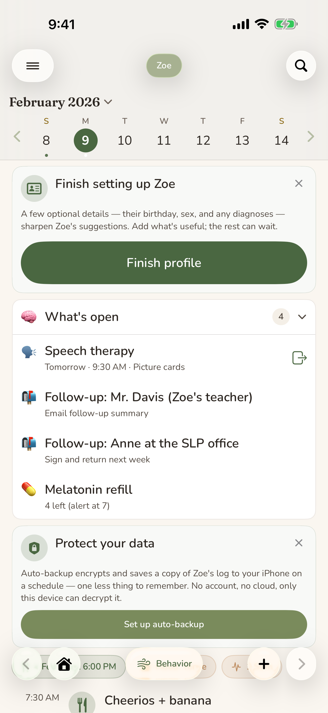 CareHaven on iPhone